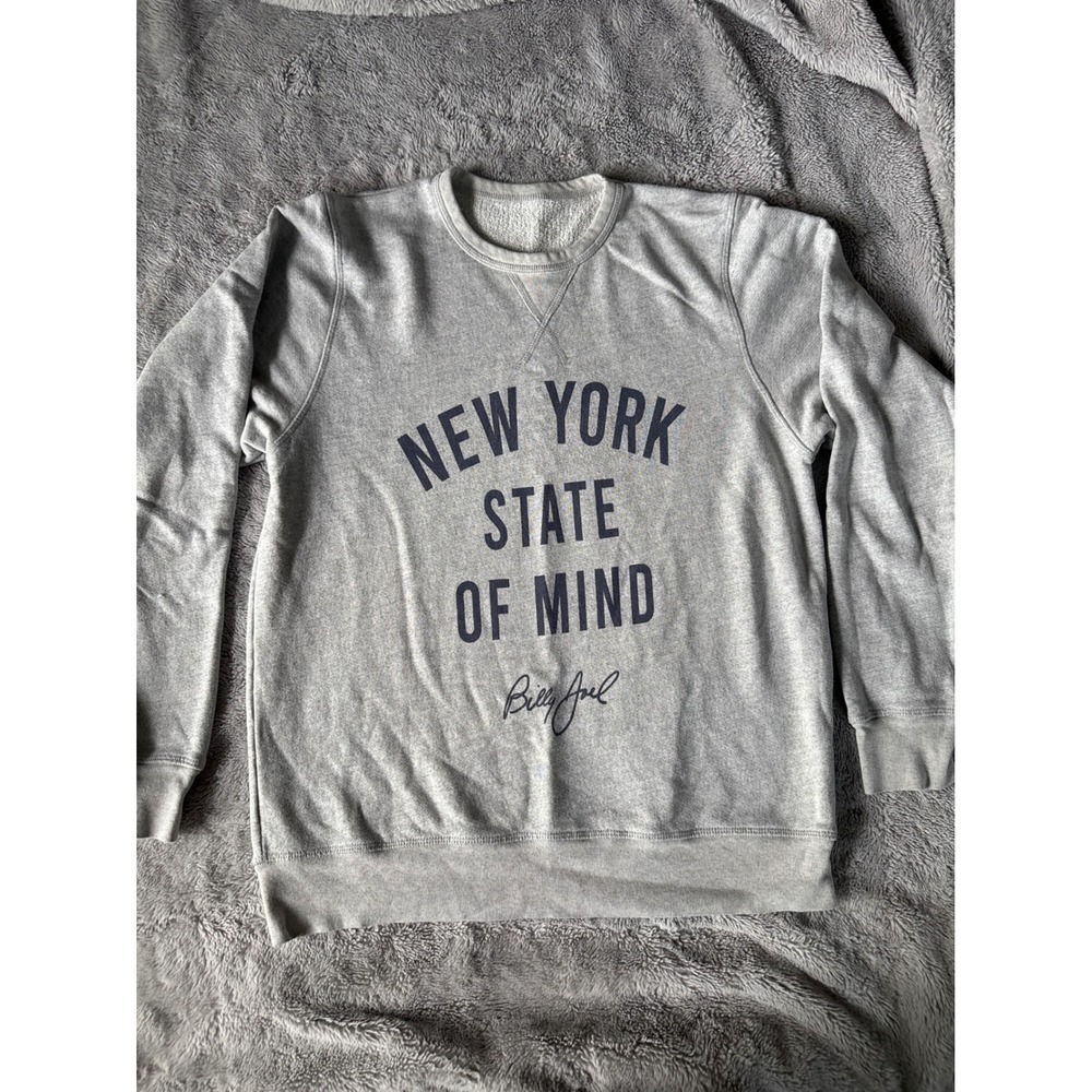 Billy Joel New York State of Mind Sweatshirt Gray Crewneck Graphic Tour L